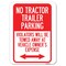 Signmission Parking Restriction No Tractor Trailer Parking Violators Will Be Towed Away at Owner, A-1824-23372 A-1824-23372 - alternate 1